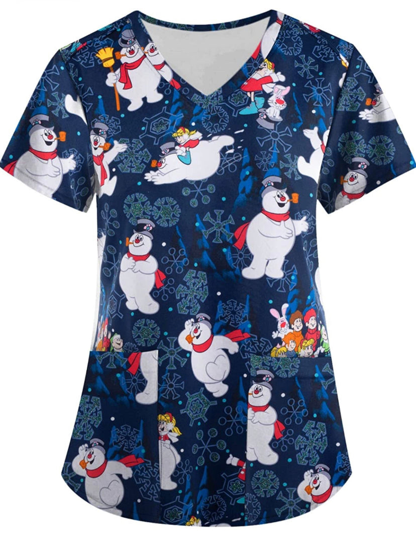 Christmas Scrub Tops